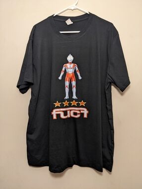 Black Graphic Fuct Ultraman-Inspired Cotton Tee -